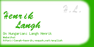 henrik langh business card